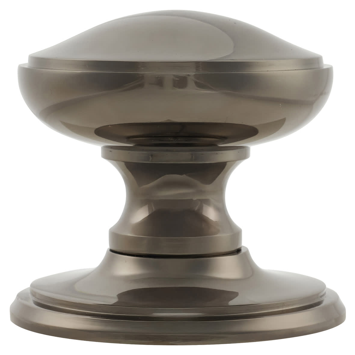 Black Nickel Round Centre Door Knob - 80mm Rose Diameter - view 4