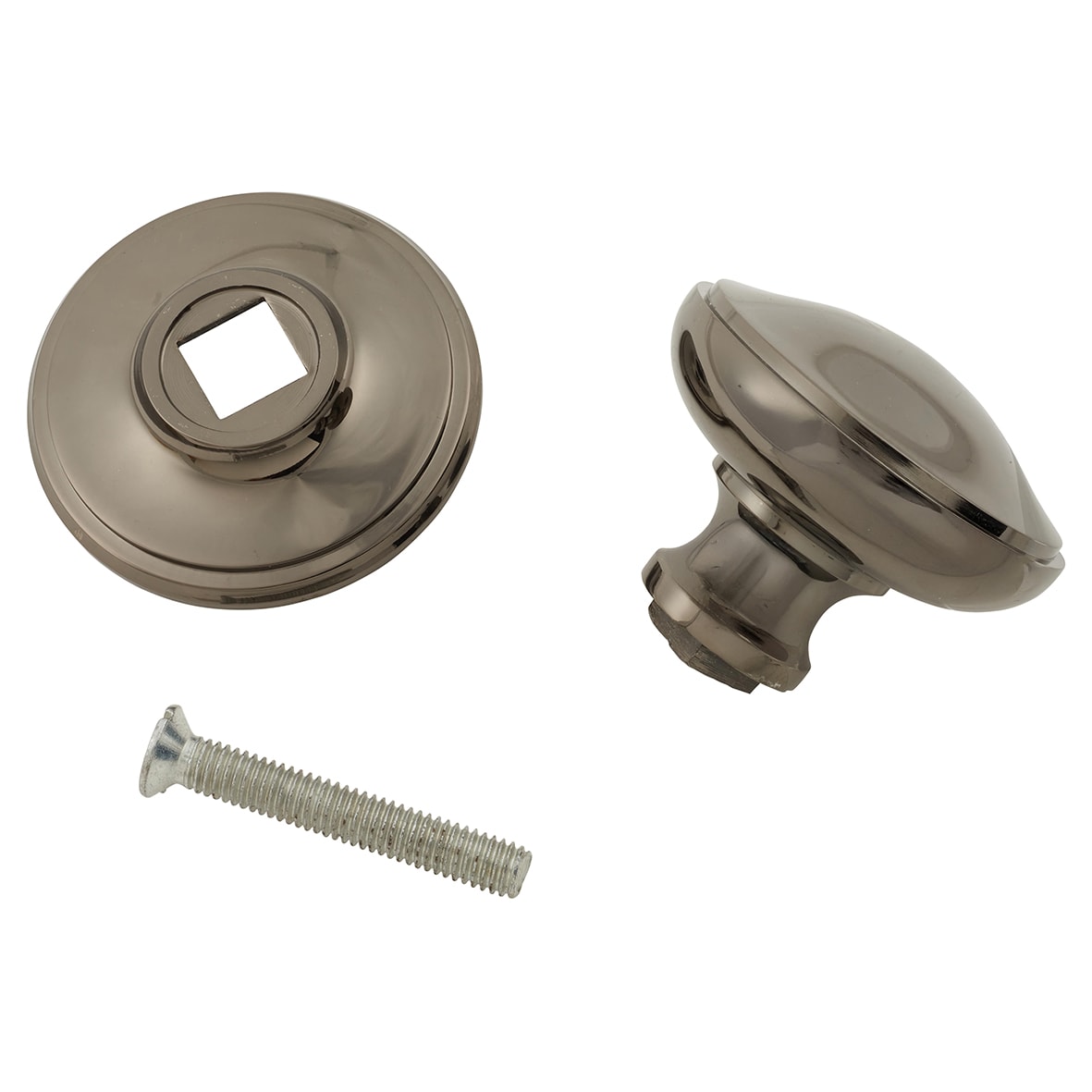 Black Nickel Round Centre Door Knob - 80mm Rose Diameter - view 5