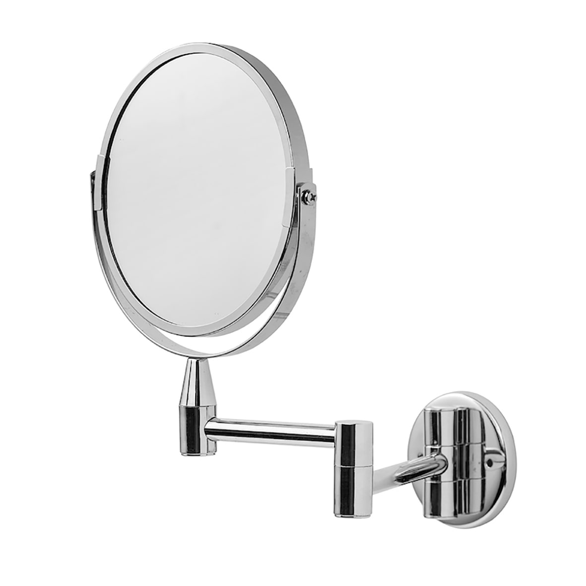 Britannia 2x Magnifying Bathroom Mirror with Extendable Arm - 258 x 290 x 30mm - Chrome - view 3