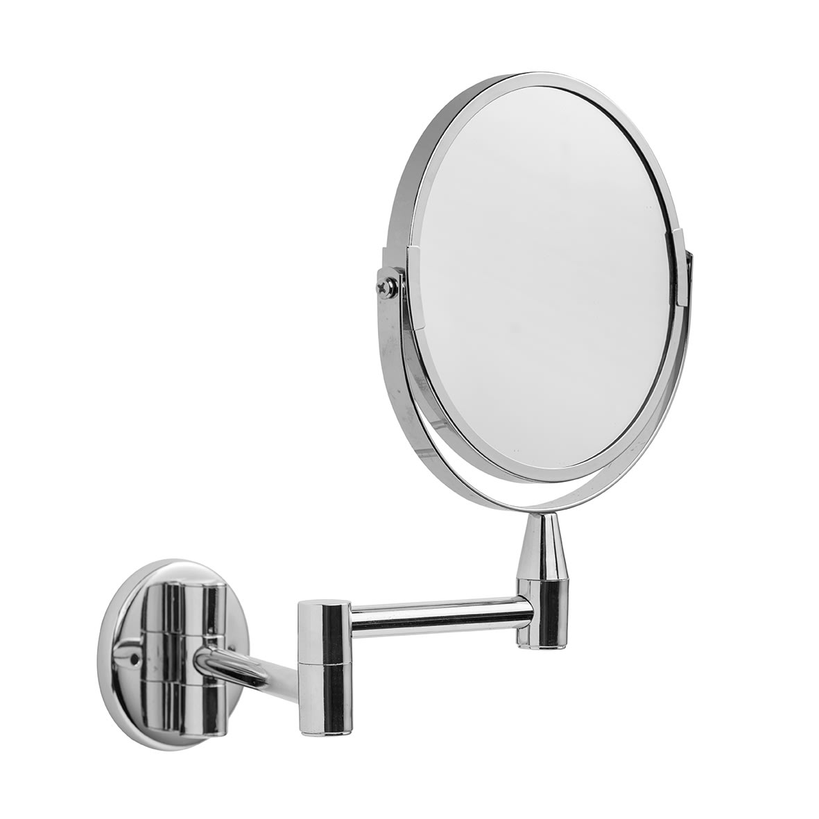 Britannia 2x Magnifying Bathroom Mirror with Extendable Arm - 258 x 290 x 30mm - Chrome - view 4