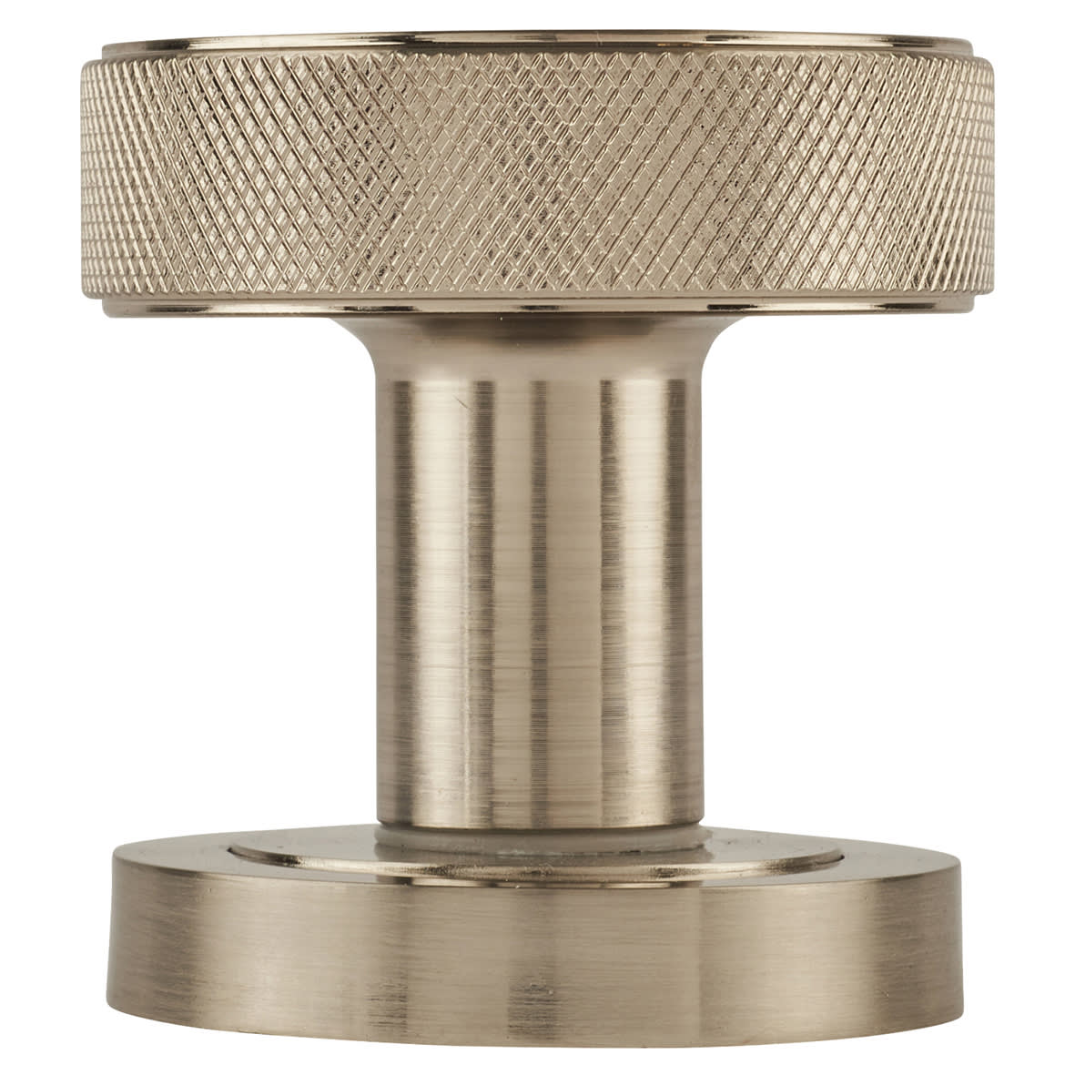 Satin Nickel Knurled Mortice Door Knob - 52mm Rose Diameter - Satin Nickel - Riley Range - view 3