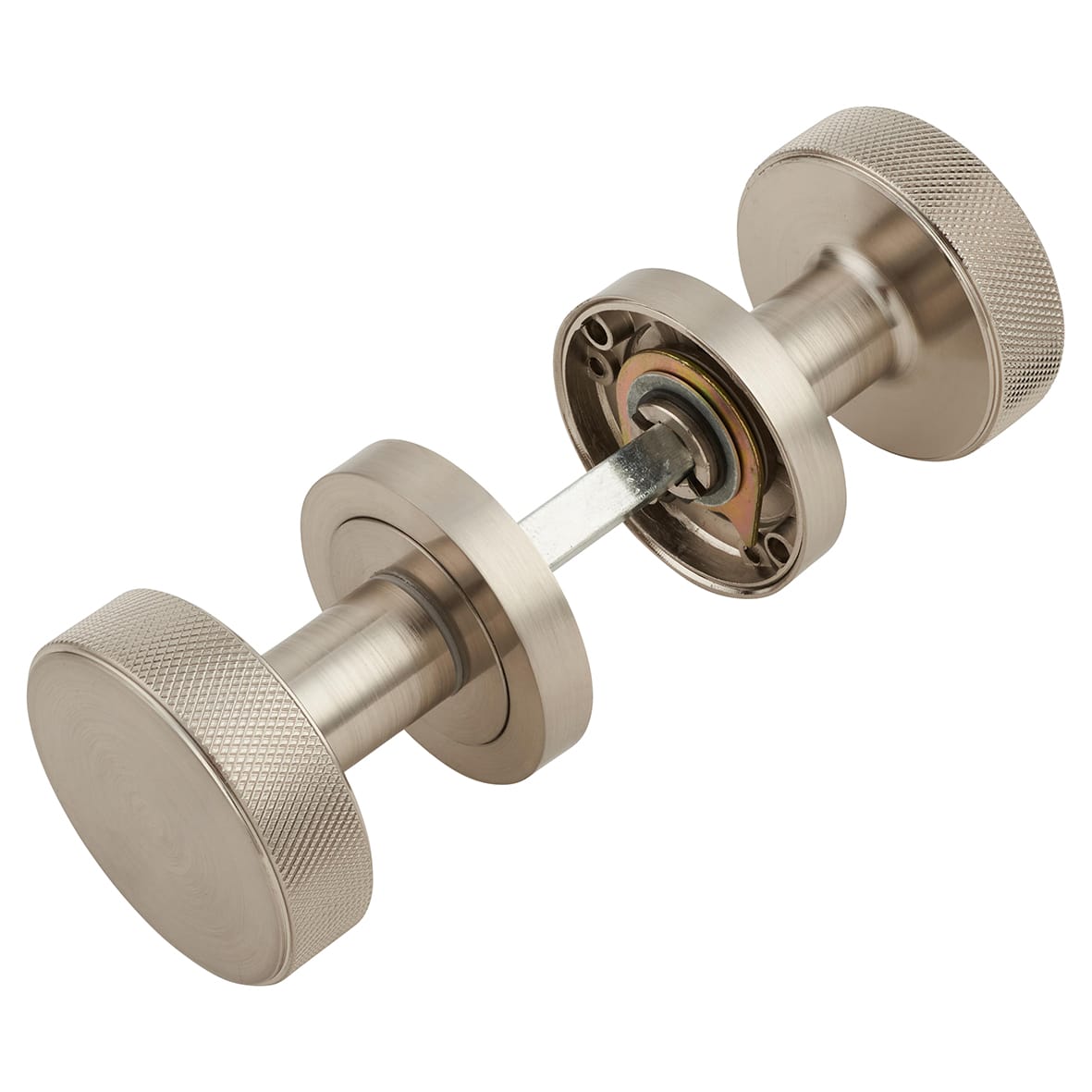 Satin Nickel Knurled Mortice Door Knob - 52mm Rose Diameter - Satin Nickel - Riley Range - view 4