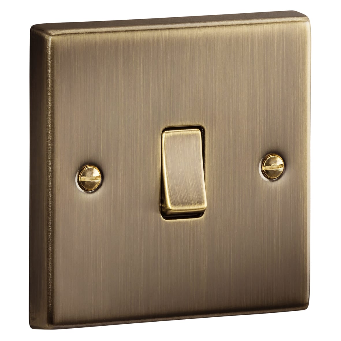 10AX 1 Gang Intermediate Light Switch - Antique Brass - view 5