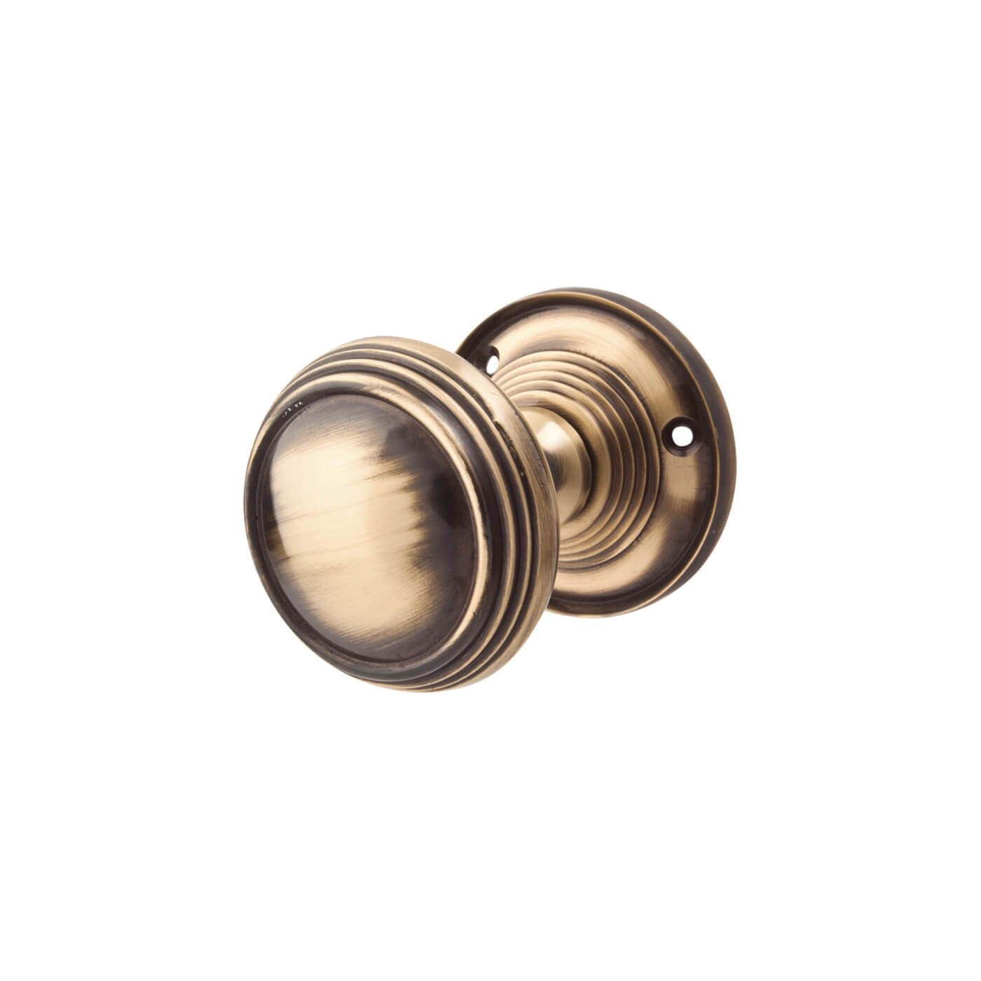 Antique Brass Lined Mortice Door Knob - 65mm Rose Diameter - view 2