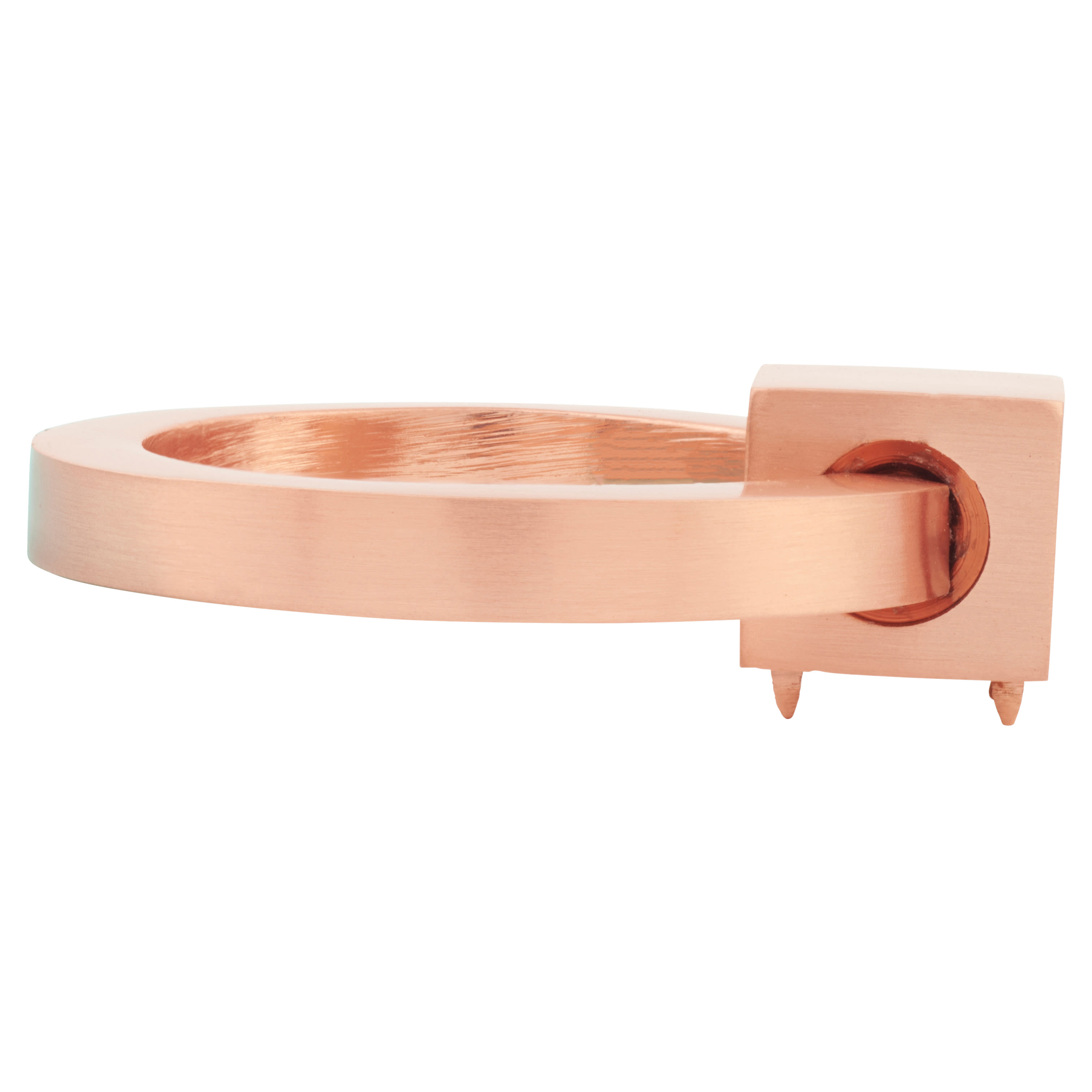 Marcus Ring Cabinet Drop Handle - 50mm Diameter - Satin Rose Gold - view 2