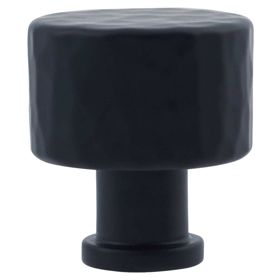 Leila Hammered Round Cabinet Knob - 30mm Diameter - Matt Black - view 2