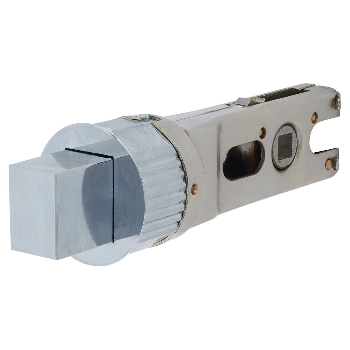 Quick Latch Bolt Through Tubular Bathroom Deadbolt - 71mm Case - 57mm Backset - Round - Pol Chrome - view 2