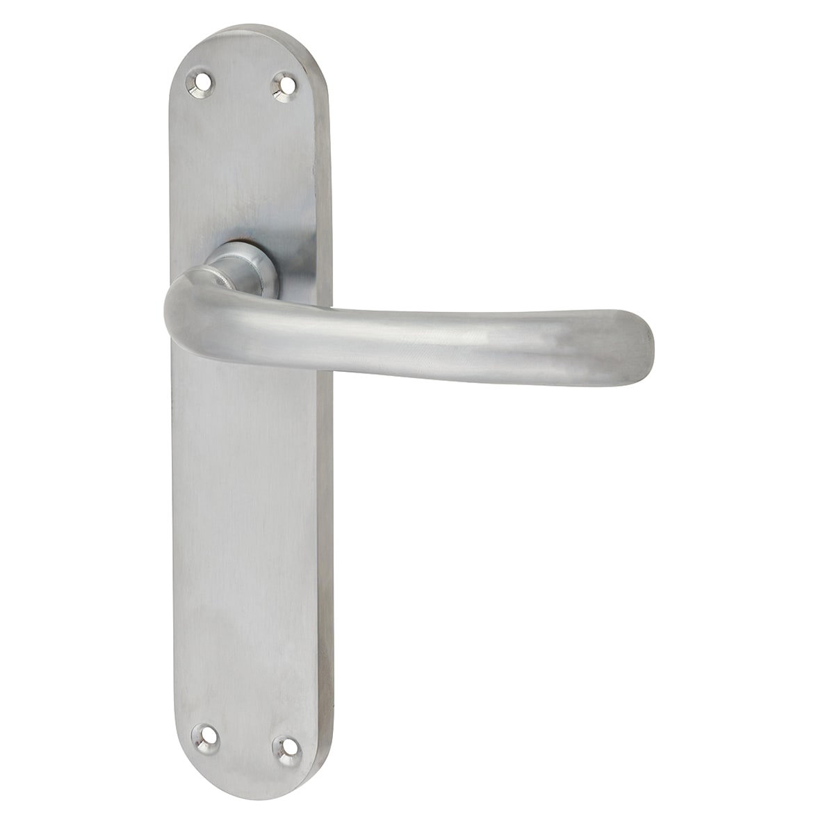 Satin Chrome Latch Door Handles - Sassari Range - 182 x 39mm - view 5