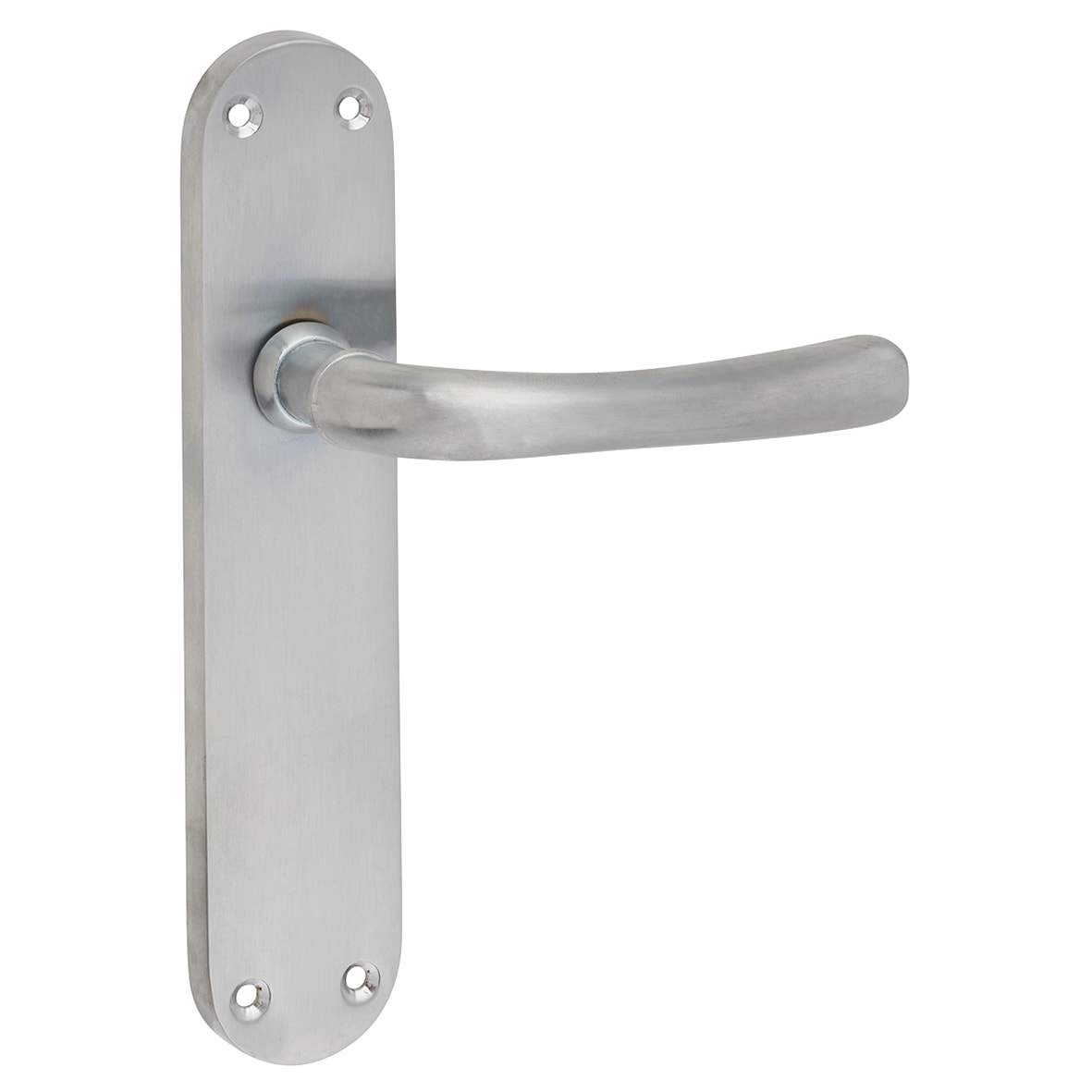 Satin Chrome Latch Door Handles - Sassari Range - 182 x 39mm - view 6