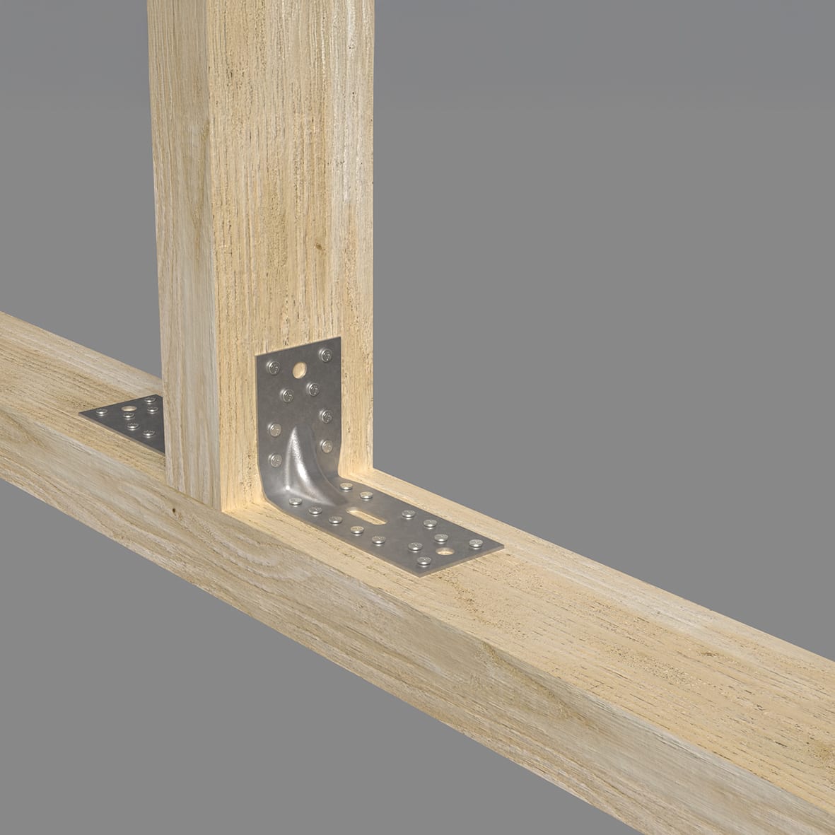 Large Reinforced Angle Bracket - 150 x 150 x 65mm - view 3