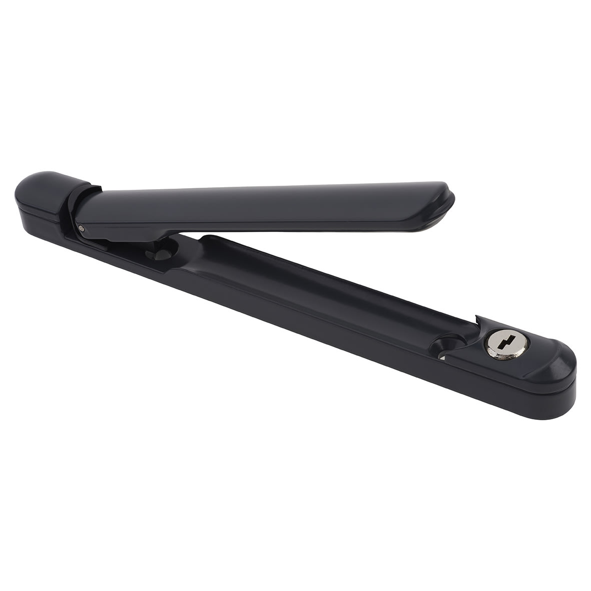 uPVC Inline Espagnolette Locking Multipoint Window Handle - 30mm Spindle - Dual - Grey - view 2