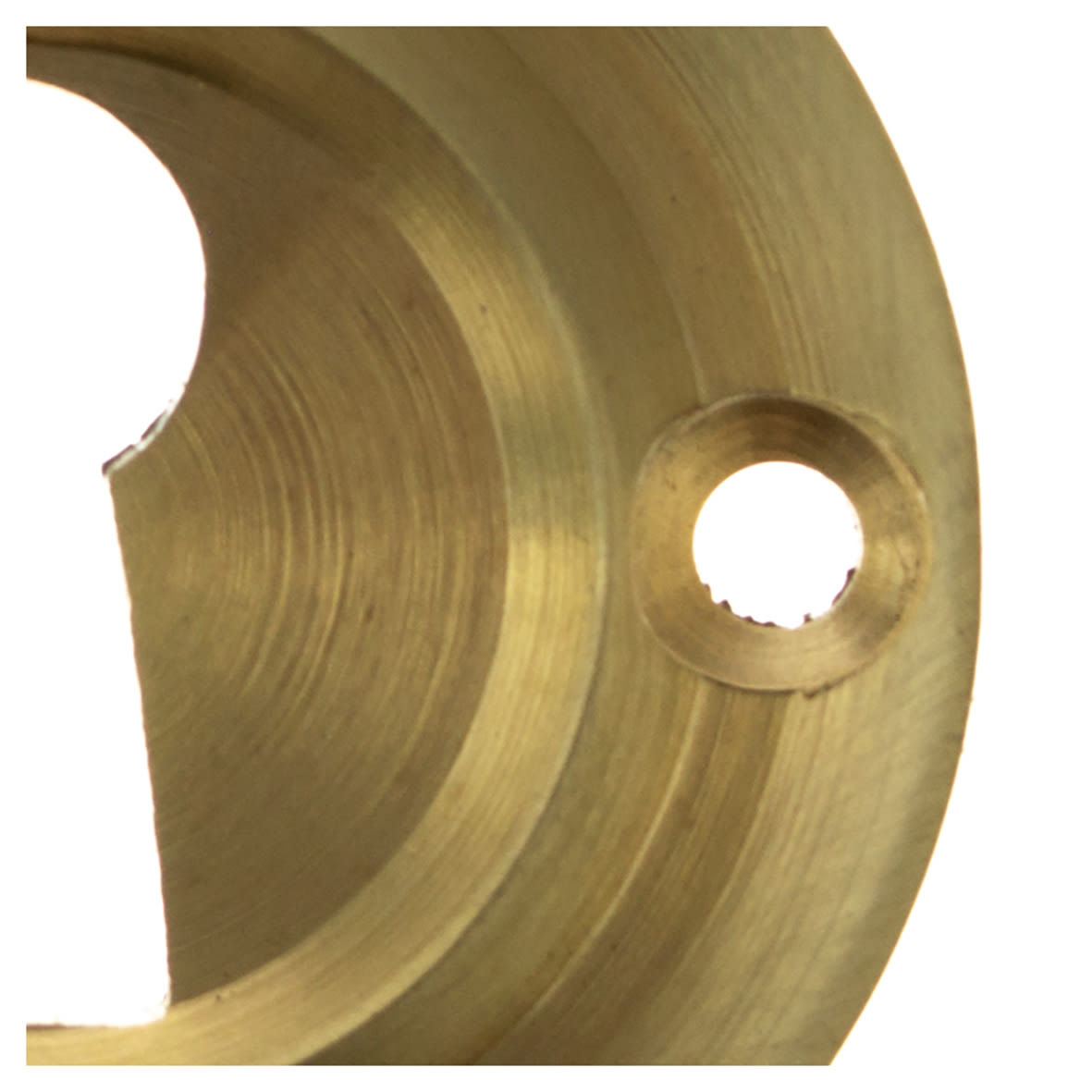 Old English Escutcheon - 42mm Diameter - Keyhole - Satin Brass - Pair - view 2