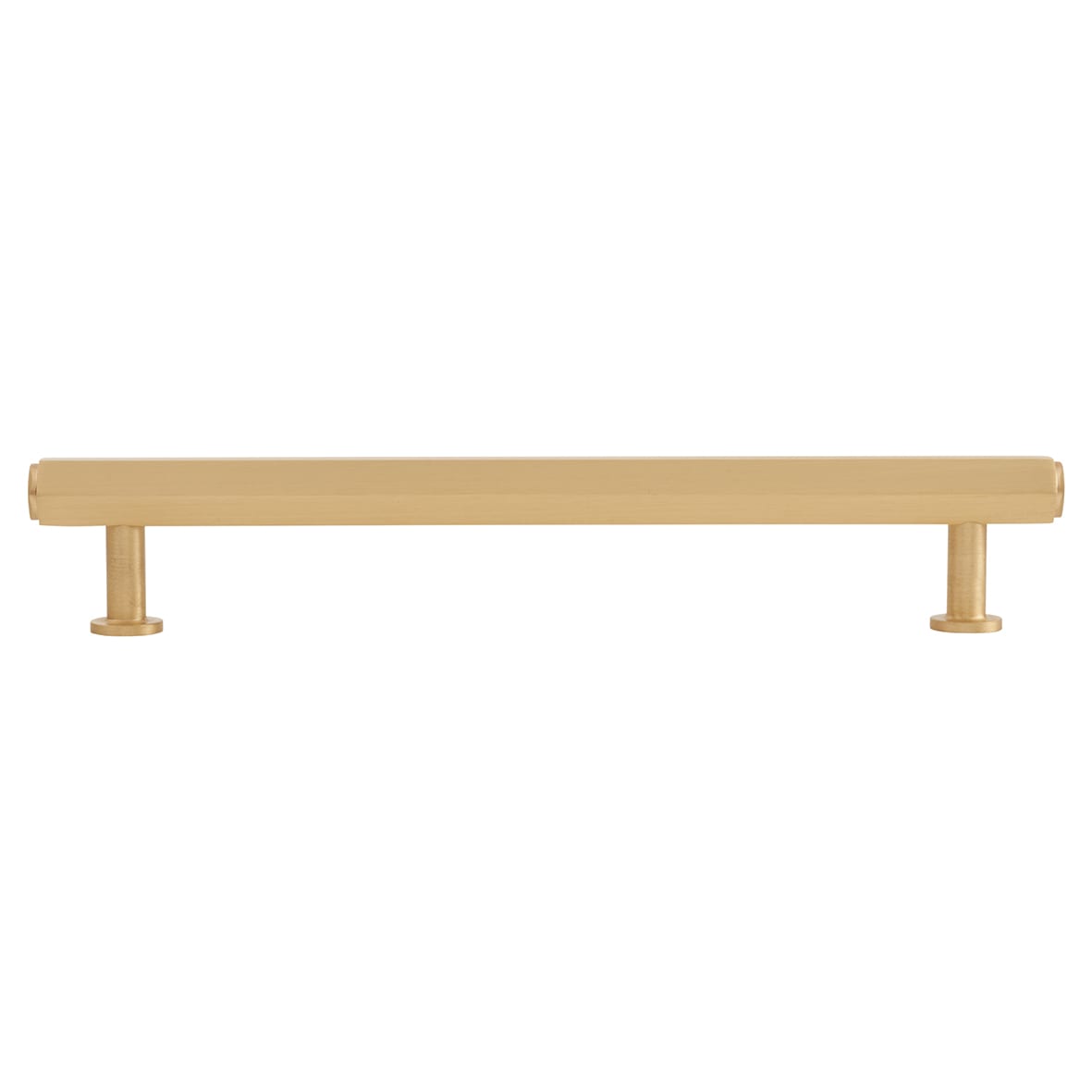 Vesper Hex 14mm T-Bar Cabinet Pull Handle - 160mm Centres - Satin Brass - view 2