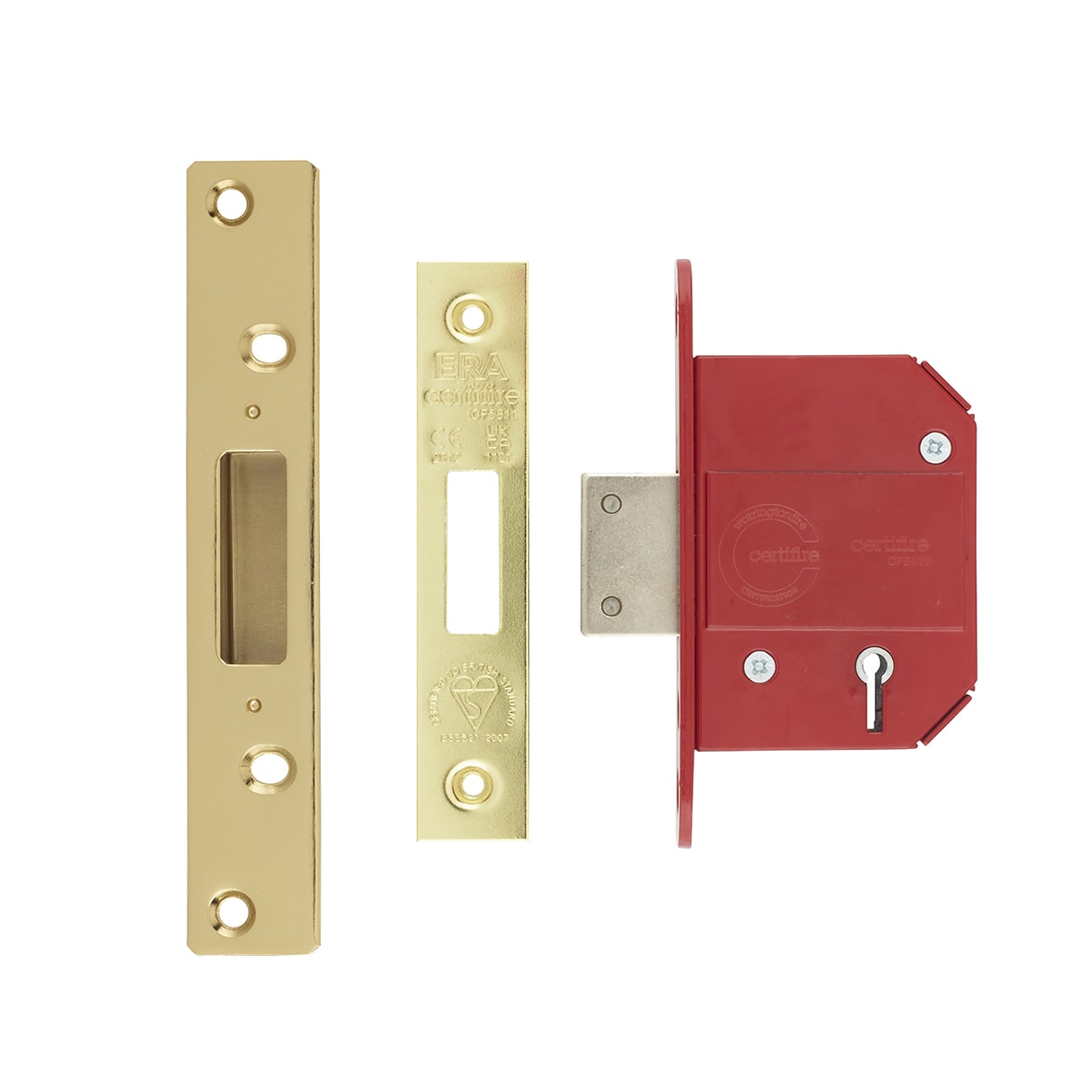 Fortress:2007 5 Lever Deadlock - 67mm Case - 44mm Backset - Polished Brass - view 2