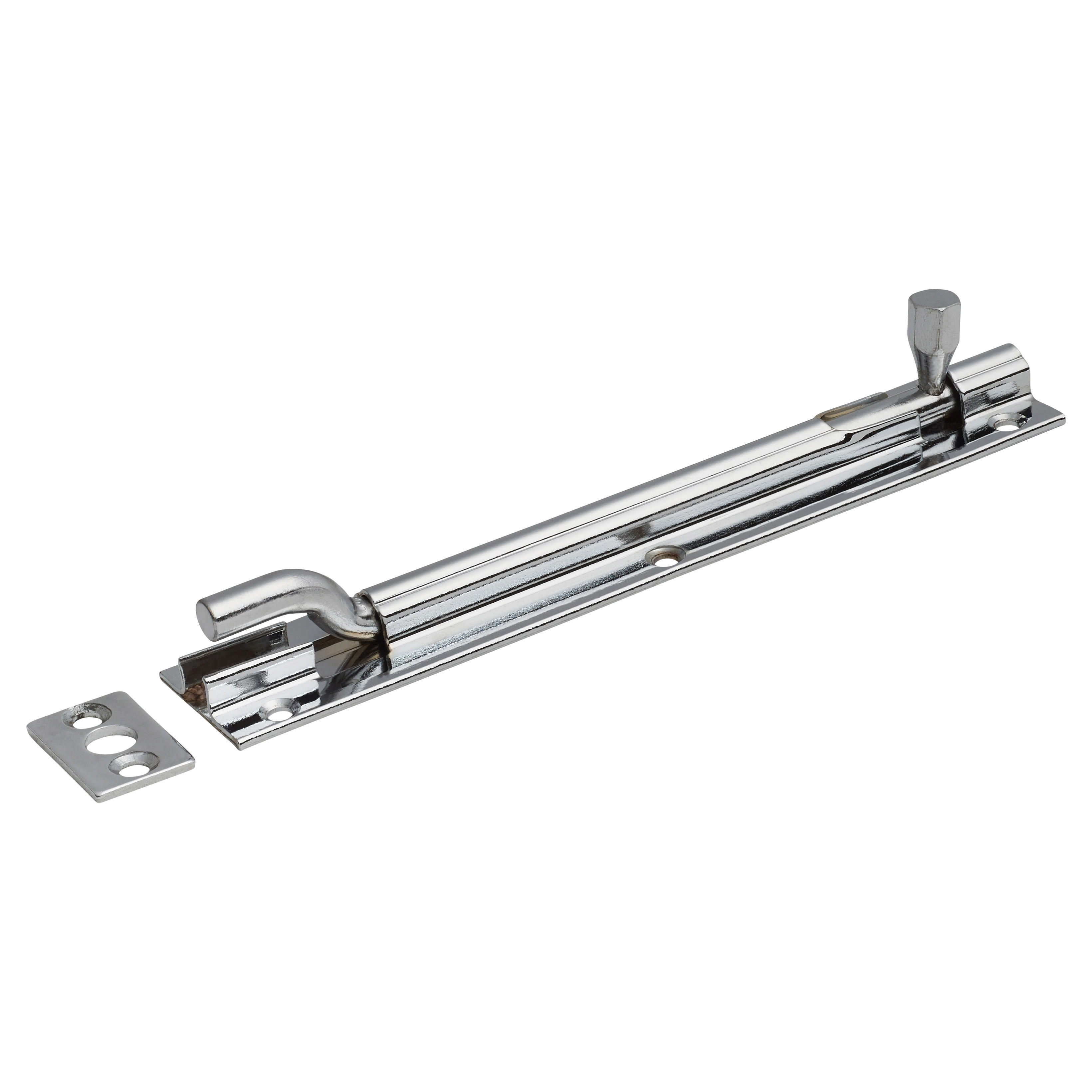 Polished Chrome Necked Barrel Bolt - Budget Range - 150 x 25mm - view 2