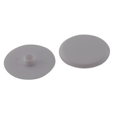 Plastic Cam Cap - 17mm Diameter - White - Pack of 50 - view 2