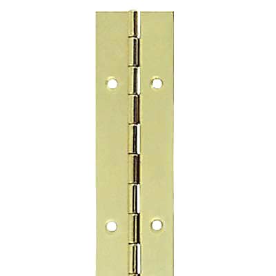 Steel Continuous Piano Hinge - 1830 x 32 x 0.7mm - Polished Brass - view 2