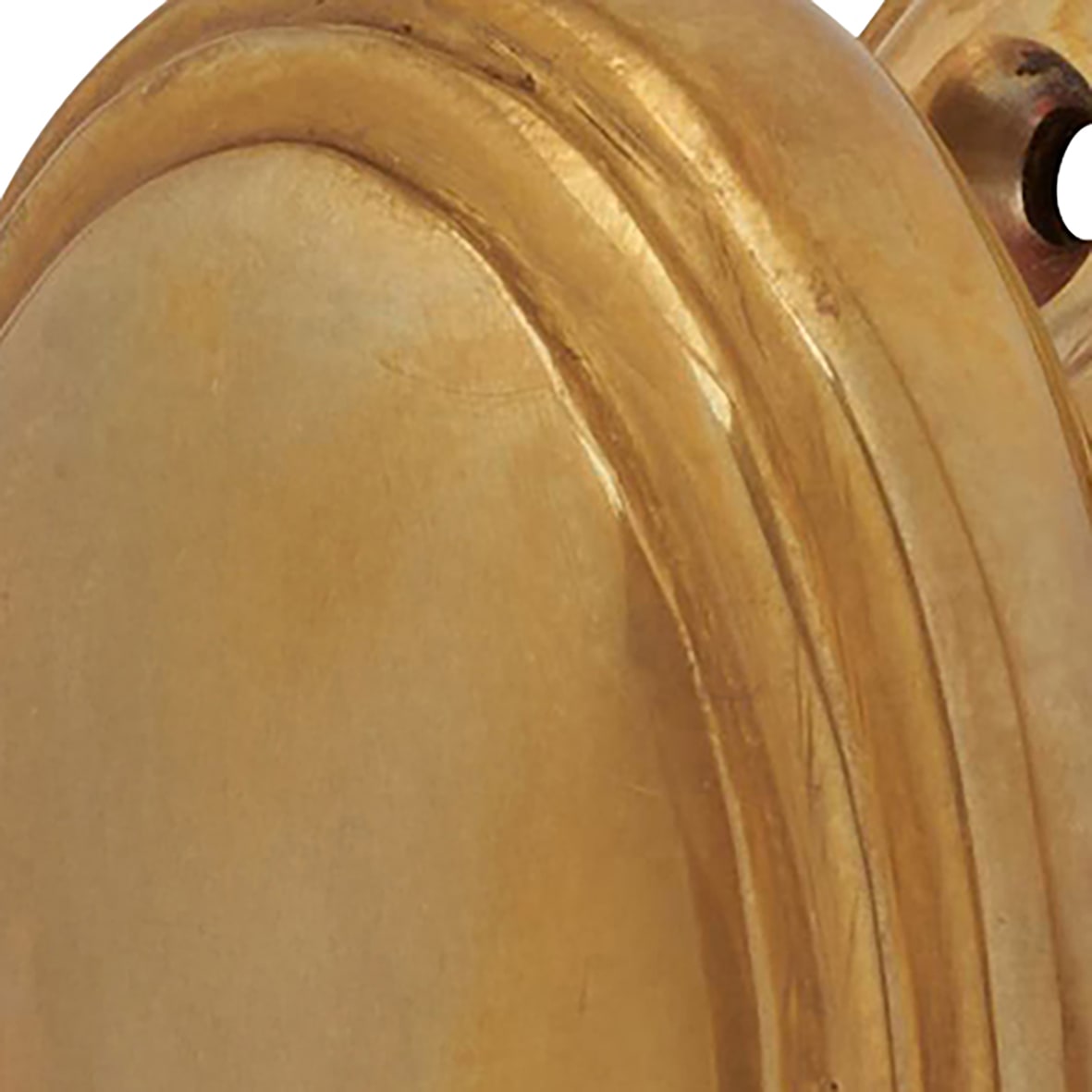 Aged Brass Georgian Oval Mortice/Rim Door Knob - 60mm Rose Diameter - view 5