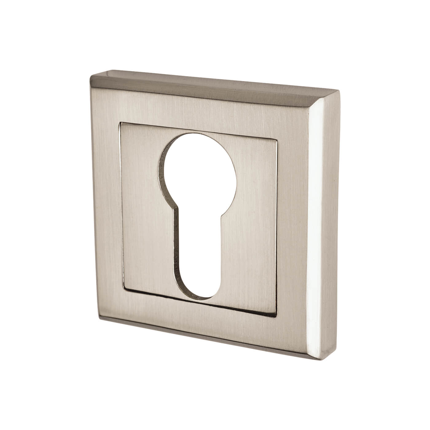 Square Escutcheon - 50 x 50mm - Euro - Satin Nickel - view 2