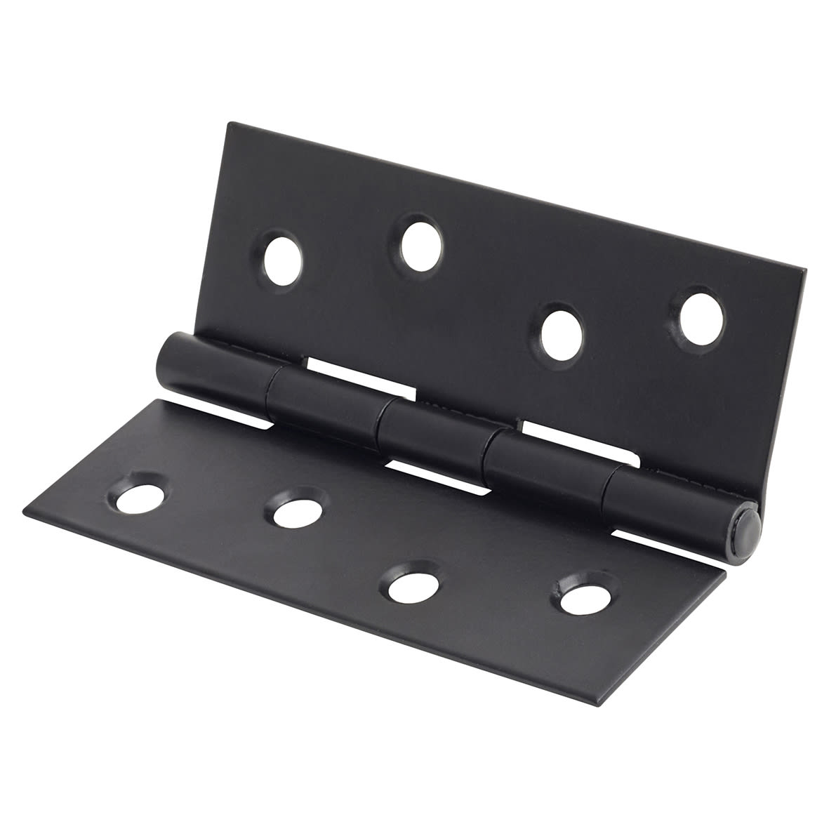 Steel Butt Door Hinge - 100 x 75 x 1mm - Matt Black - Pair - view 2