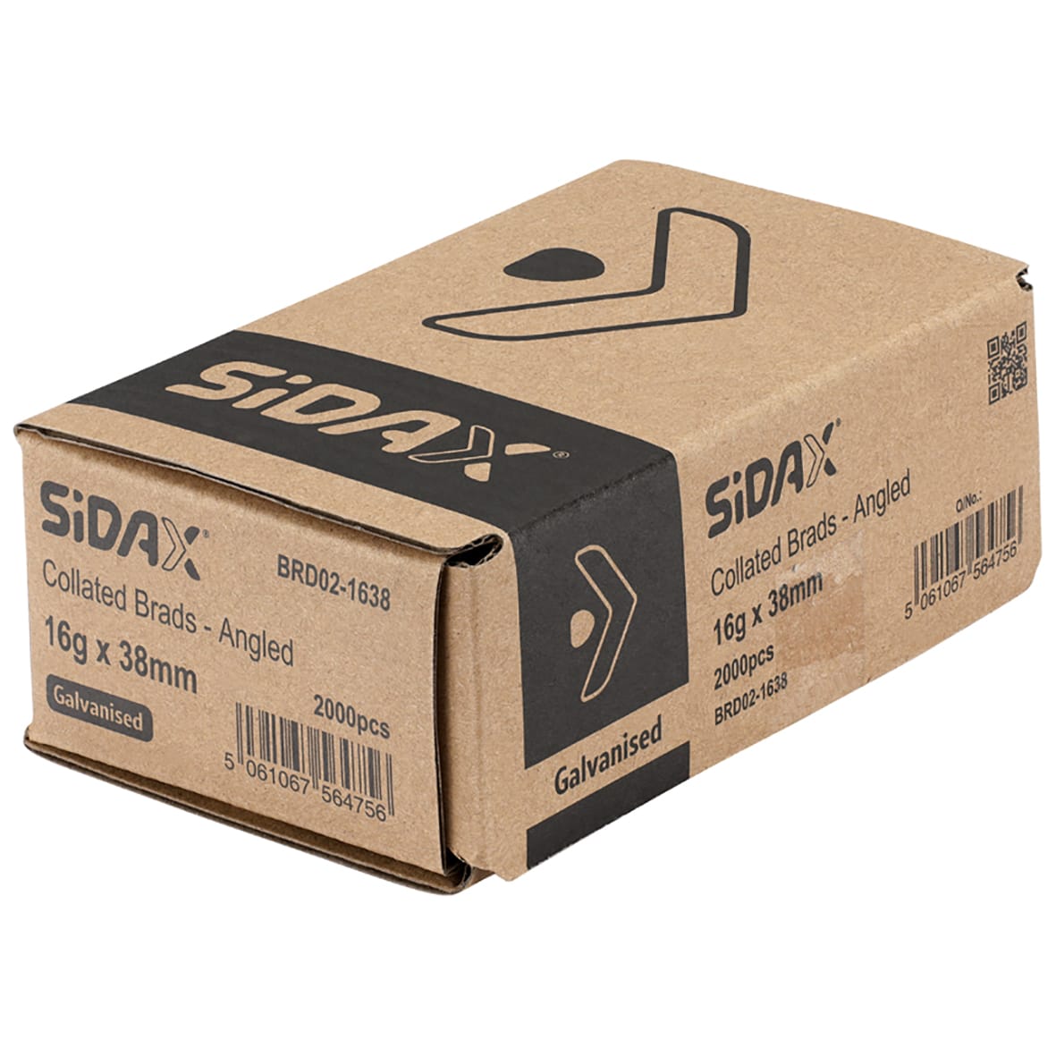Second Fix Brad Nail - 20° Angled - 16 Gauge x 38mm - Galvanised - Pack of 2000 - view 2
