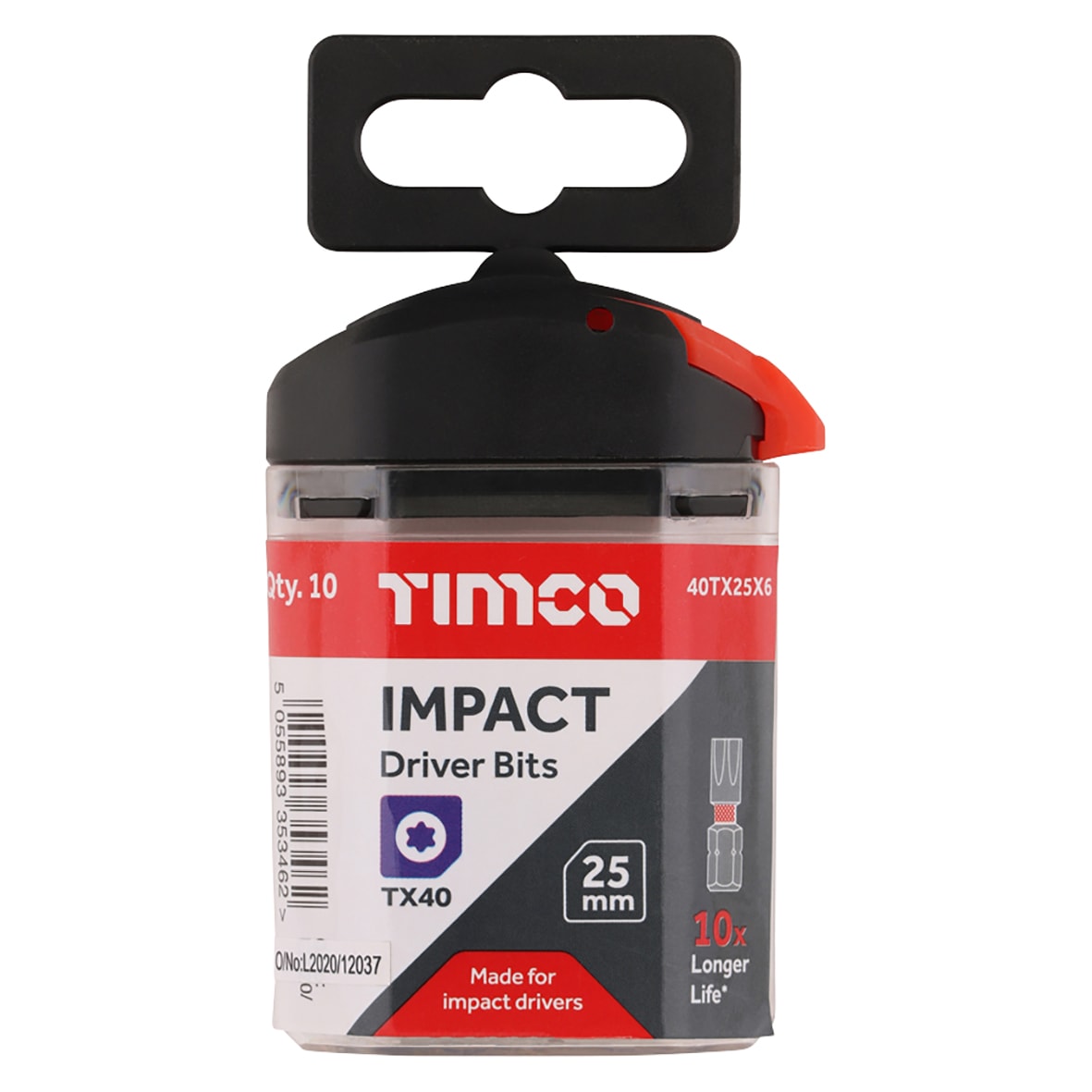 Impact Driver Bits - Torx - T40 - 25mm Length - Pack of 10 - view 3