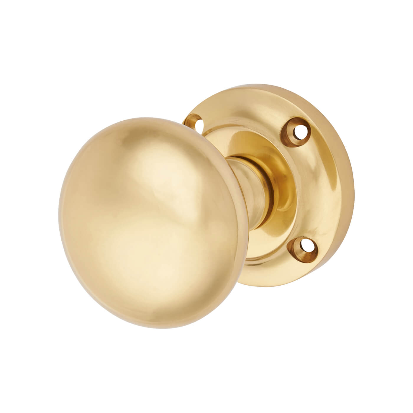 Polished Brass Victorian Mortice Door Knob - 57mm Rose Diameter - view 2