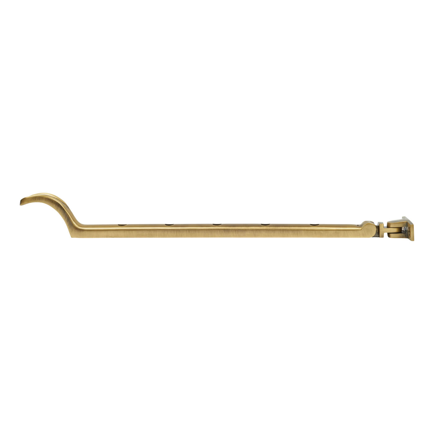 Marcus Spoon End Casement Window Stay - 12"/300mm Length - Antique Brass - view 3