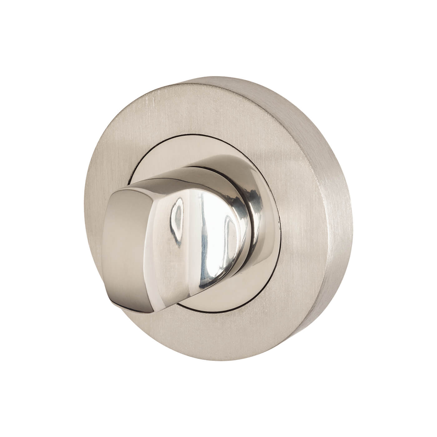 Duo Bathroom Turn & Release - 53mm Diameter - Satin/Polished Stainless Steel - view 3