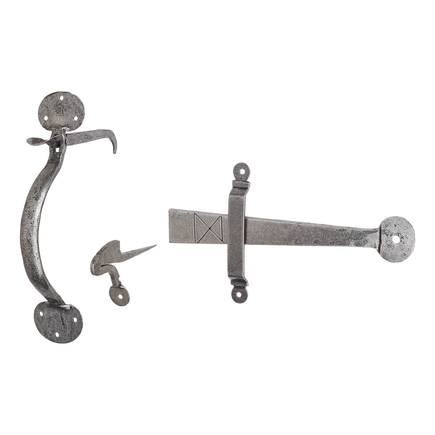 Pewter Heavy Thumb Latch Set - 55mm Door Thickness - view 2