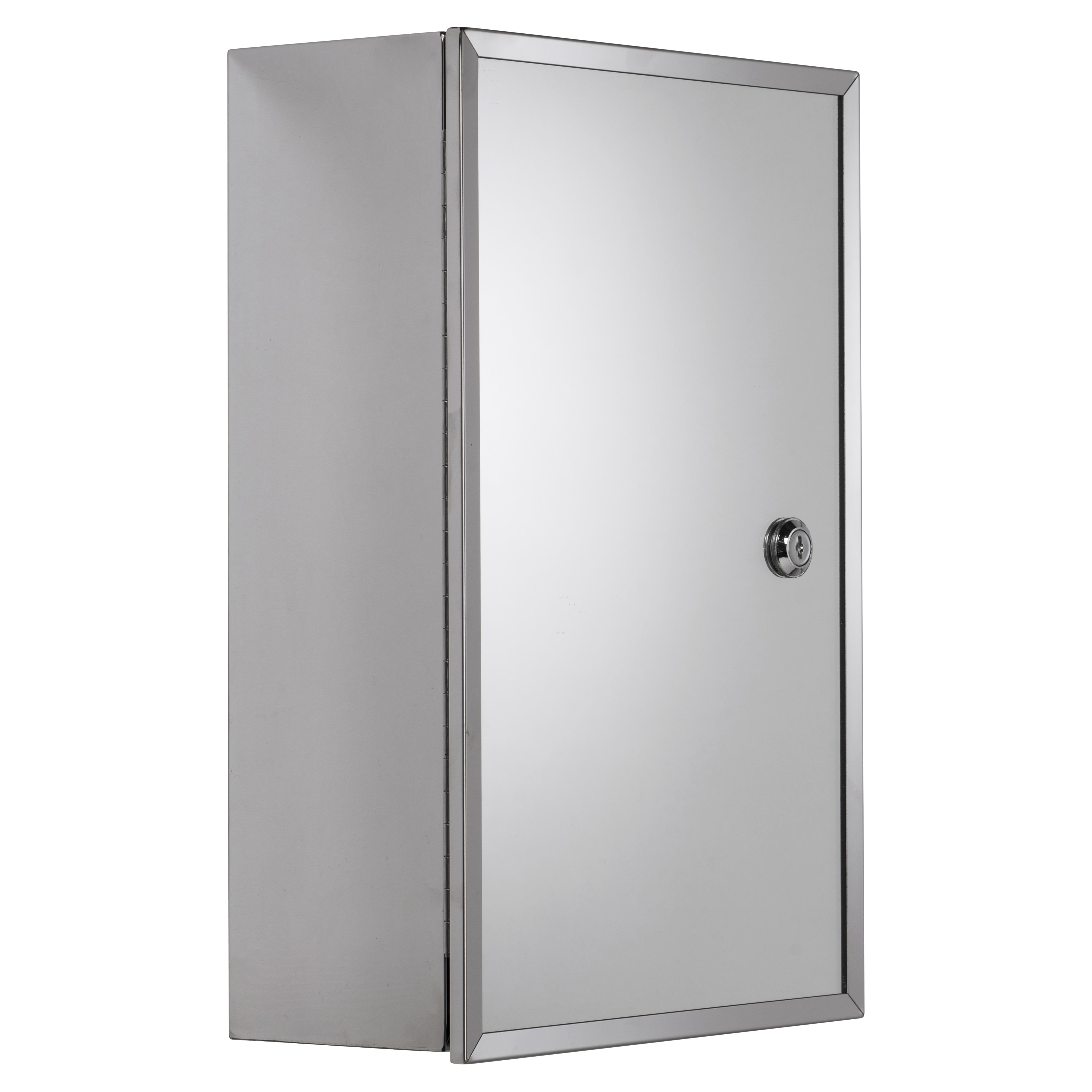 Trent Lockable Medicine Cabinet - 400 x 250 x 130mm - Stainless Steel - view 5