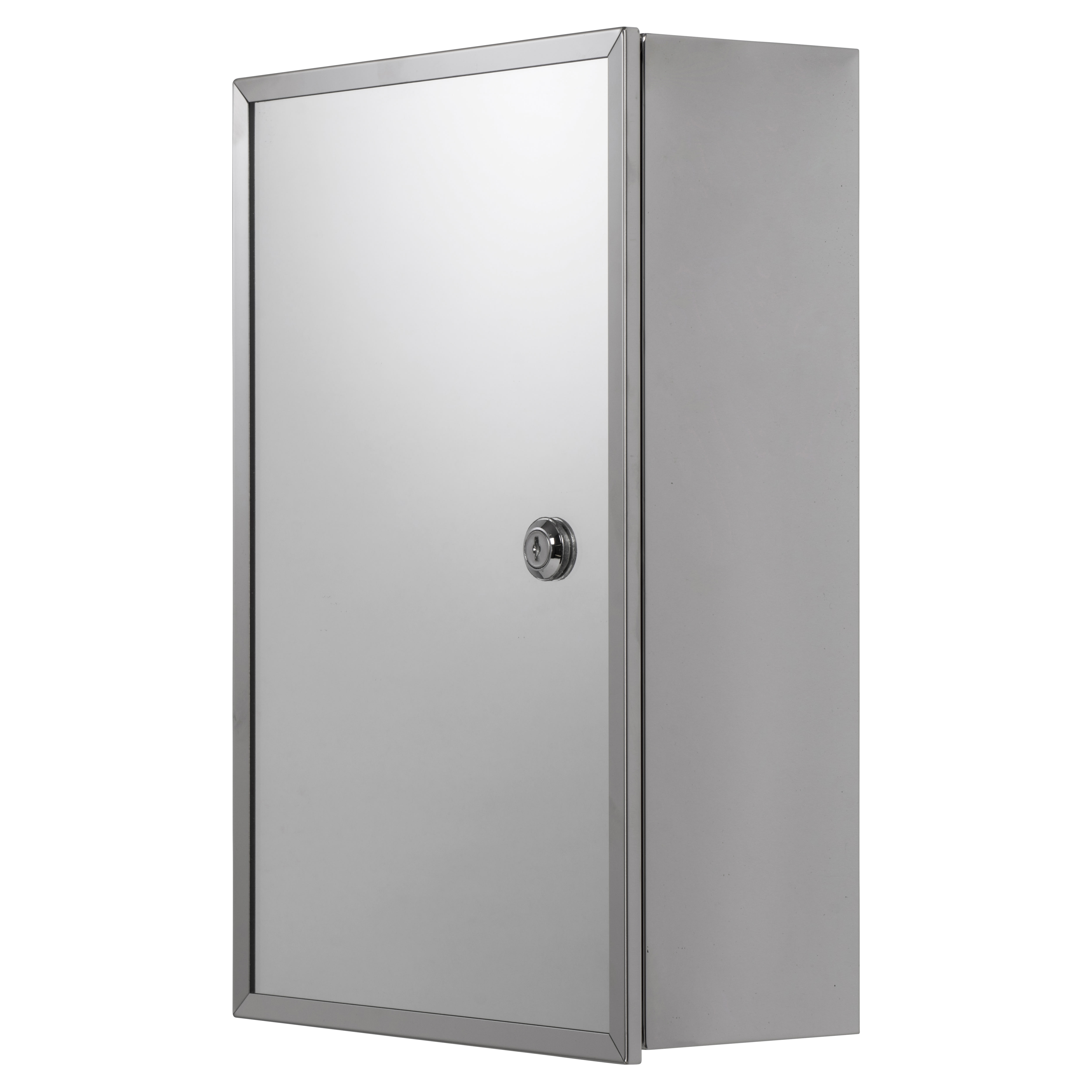 Trent Lockable Medicine Cabinet - 400 x 250 x 130mm - Stainless Steel - view 7
