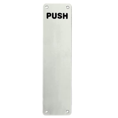 Stainless Steel Finger Plate - Push - 1200 x 80 x 1.5mm - Satin - view 2