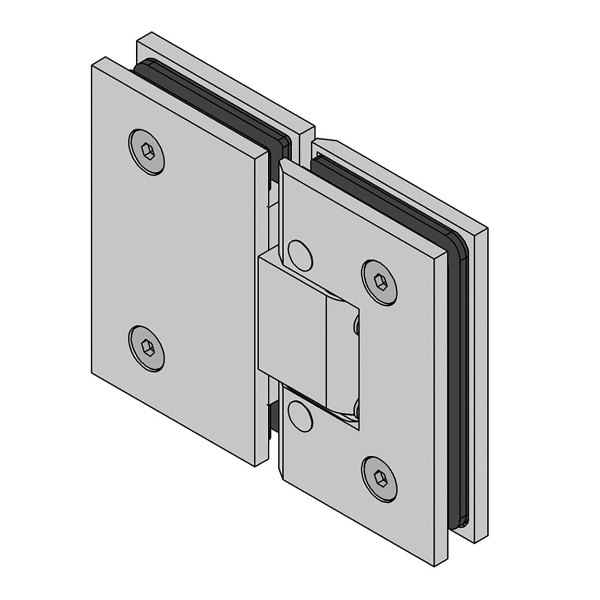 Bilbao Select Glass to Glass Shower Hinge - 180° - 8-12mm Glass - Matt Black - view 5