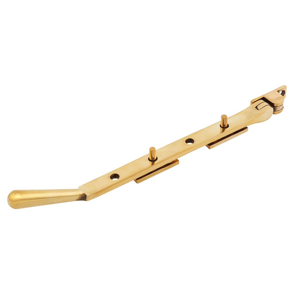 Newbury Casement Window Stay - 10"/250mm Length - Aged Brass - view 2