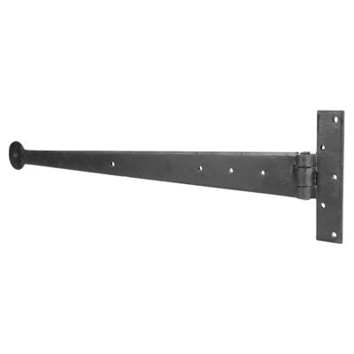 Light Duty Gate/Door Tee Hinge - 410 x 28mm - Antique Black Iron - Pair - view 2