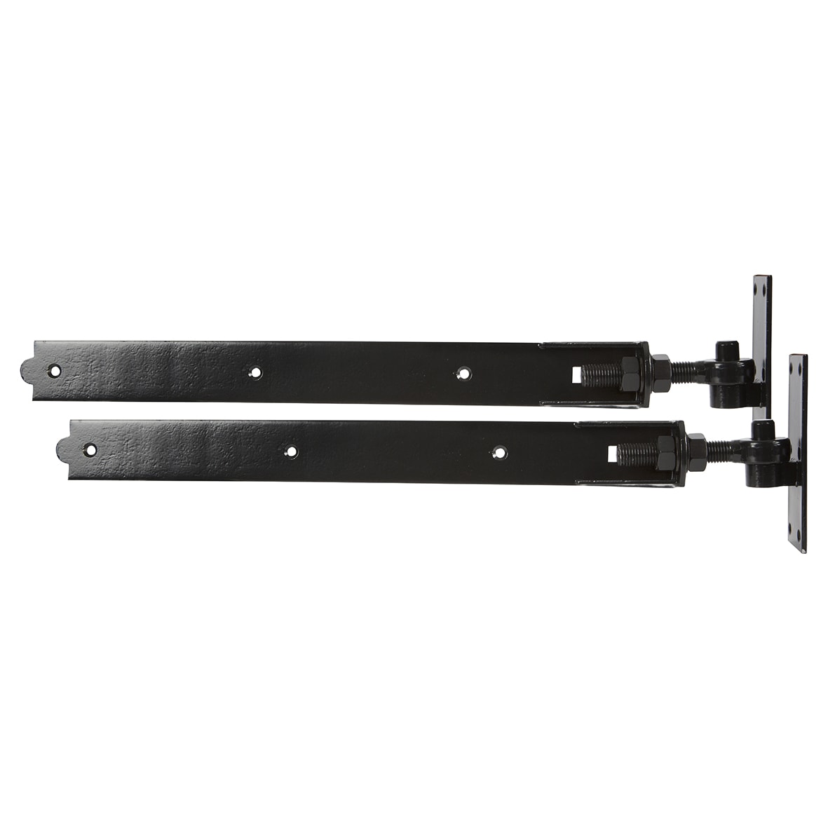 Medium Duty Adjustable Hook & Band Gate Hinge - 600 x 50mm - Epoxy Black - Pair - view 2