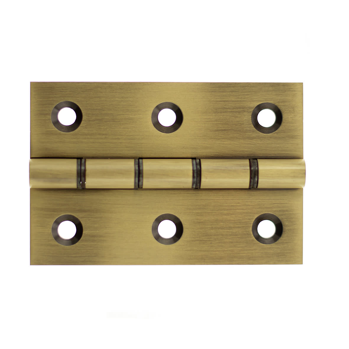 Washered Butt Hinge - 76 x 50 x 2mm - Antique Brass - Pair - view 2