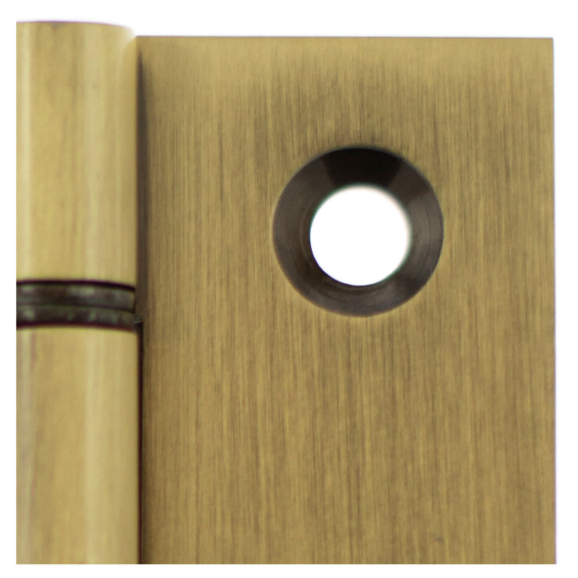 Washered Butt Hinge - 76 x 50 x 2mm - Antique Brass - Pair - view 3