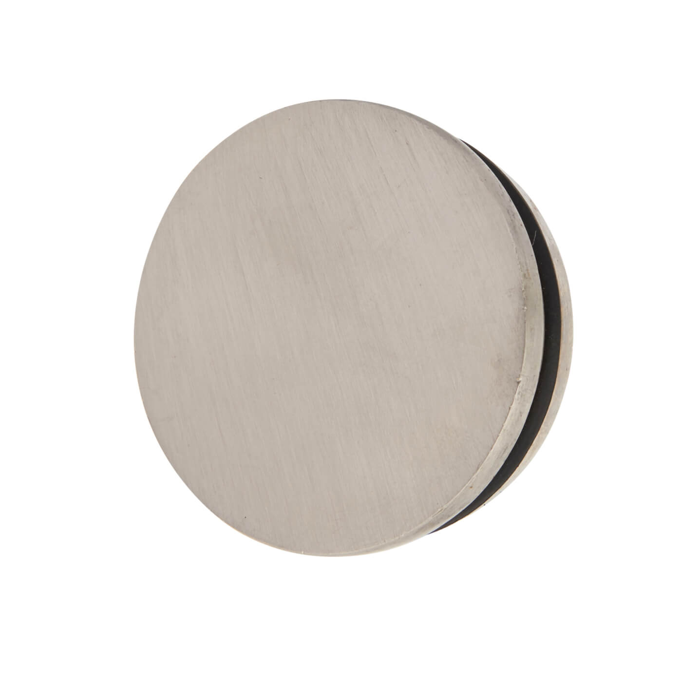 38mm Solid Brass Flat End Cap - Satin Nickel - view 2