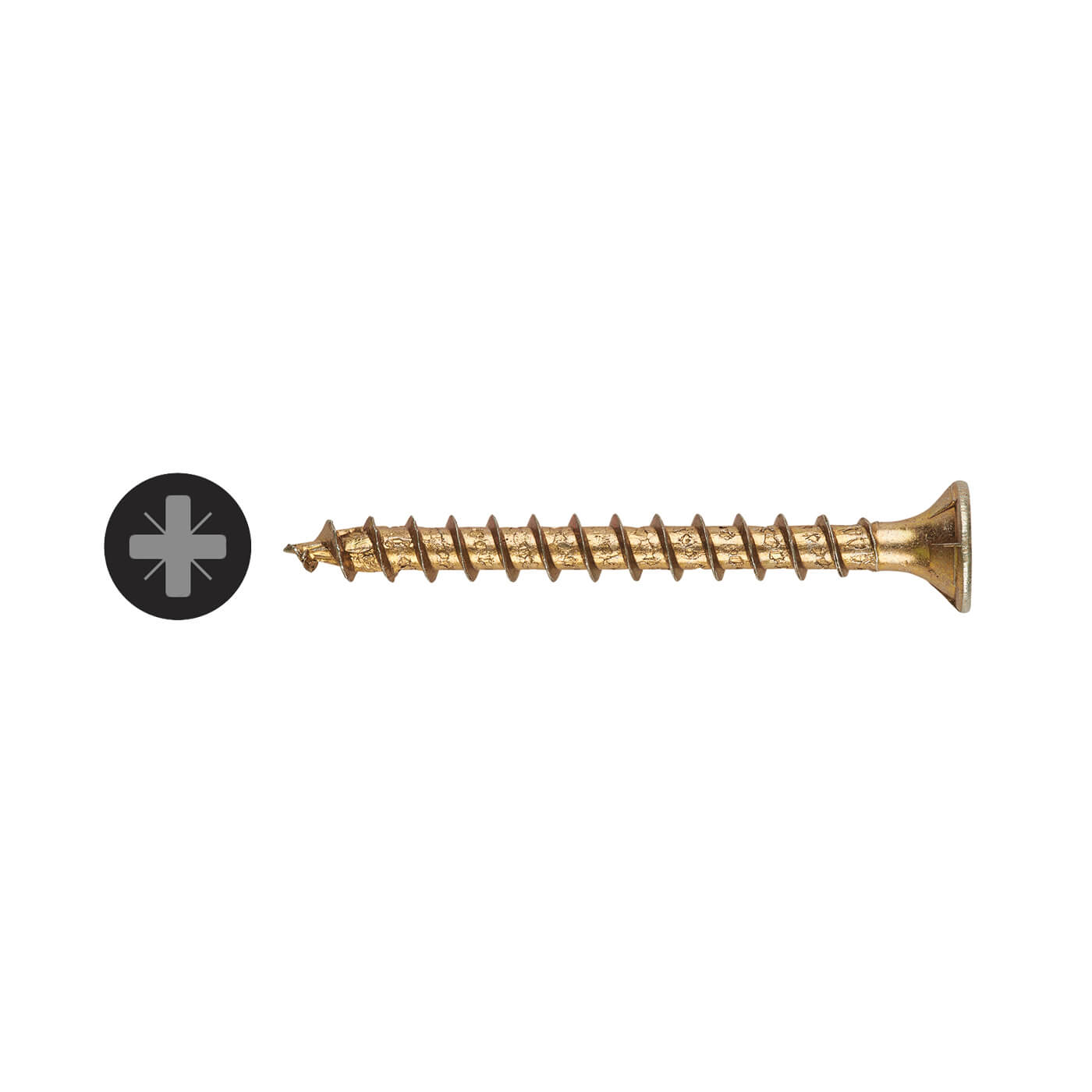 Yellox Pozi Countersunk Wood Screws - 4.0 x 40mm - Yellow Zinc - Pack of 200 - view 2