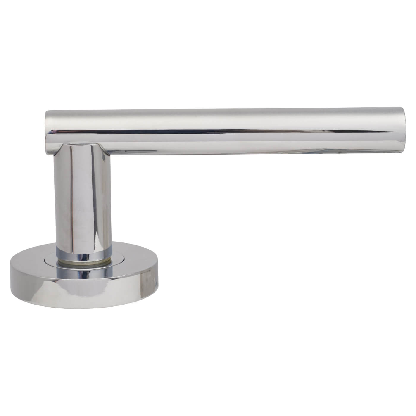 Polished Chrome Door Handles on Round Rose - Eden Range - view 4