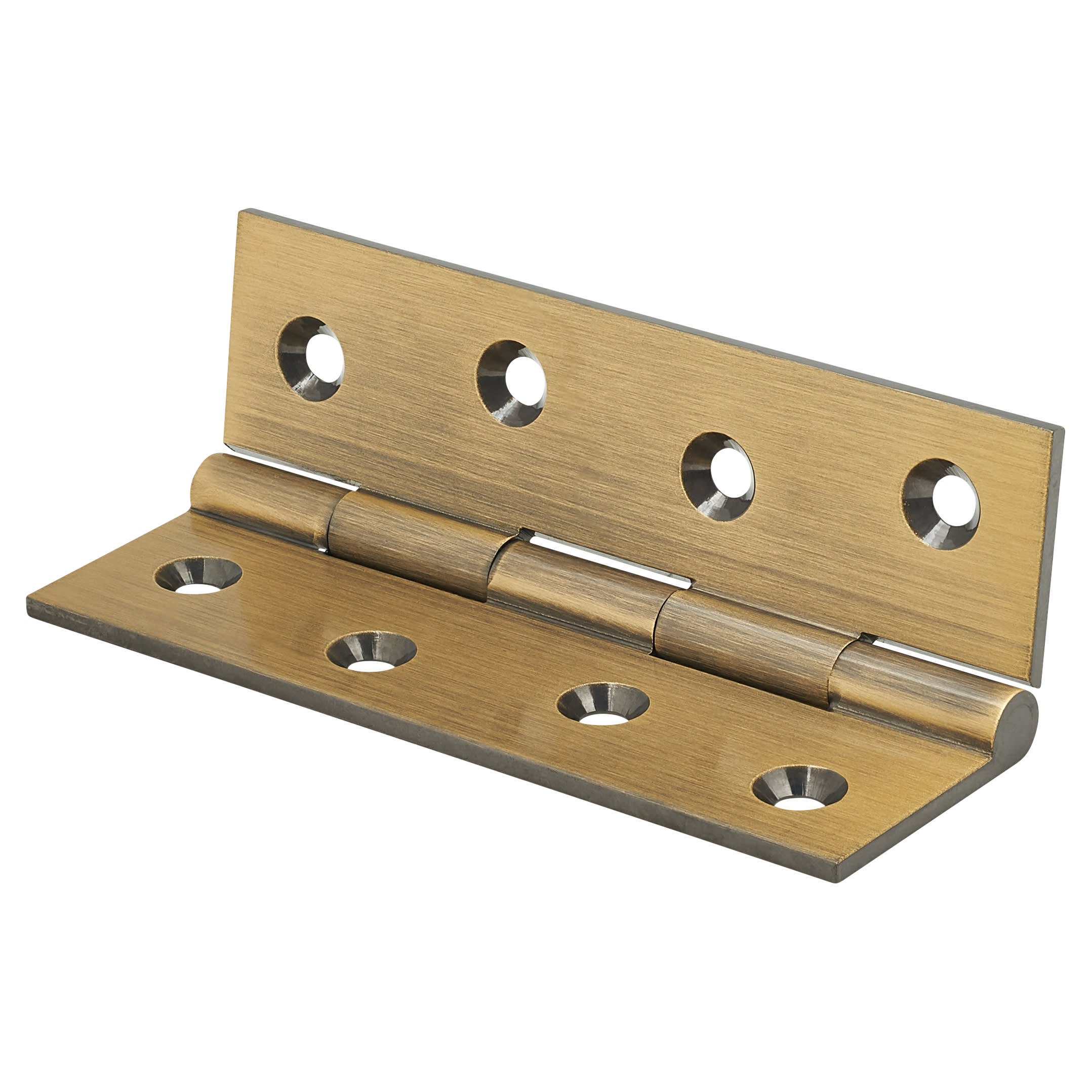Solid Drawn Butt Door Hinge - 100 x 60 x 2.4mm - Antique Brass - Pair - view 3