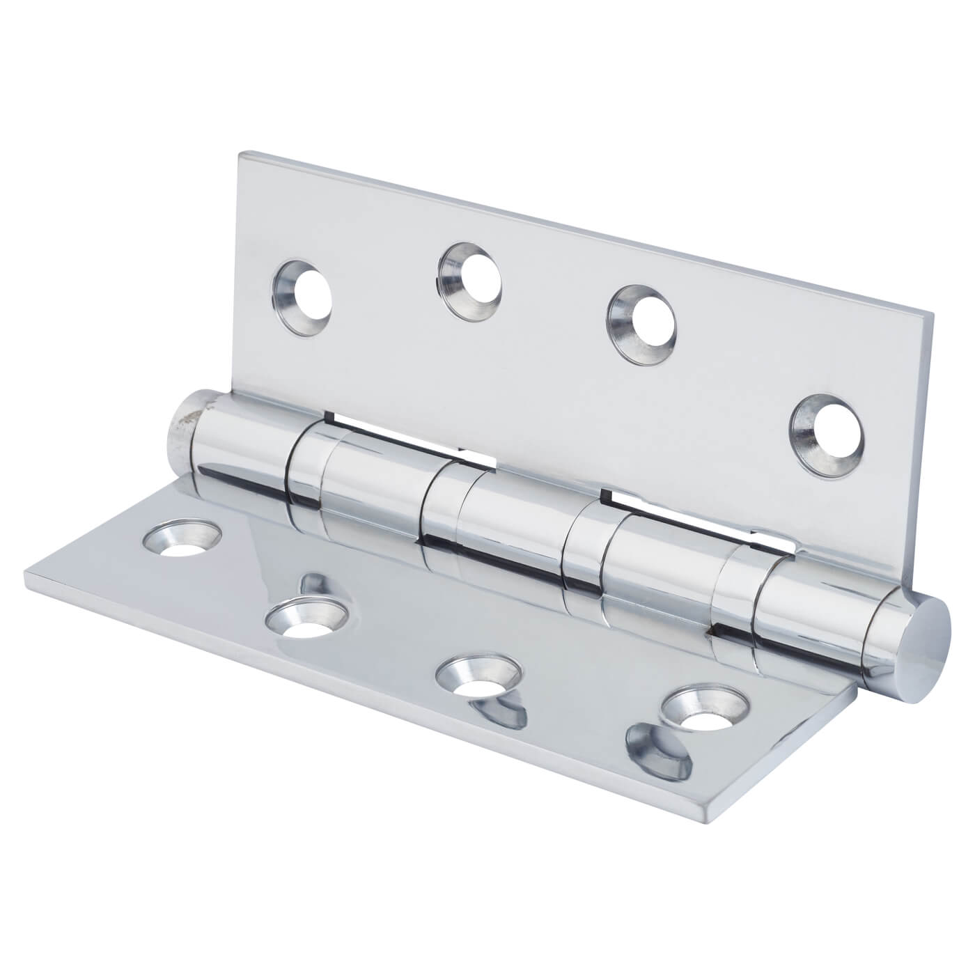 Performance Ball Bearing Butt Door Hinge - 100 x 75 x 3mm - Polished Chrome - Pair - view 3