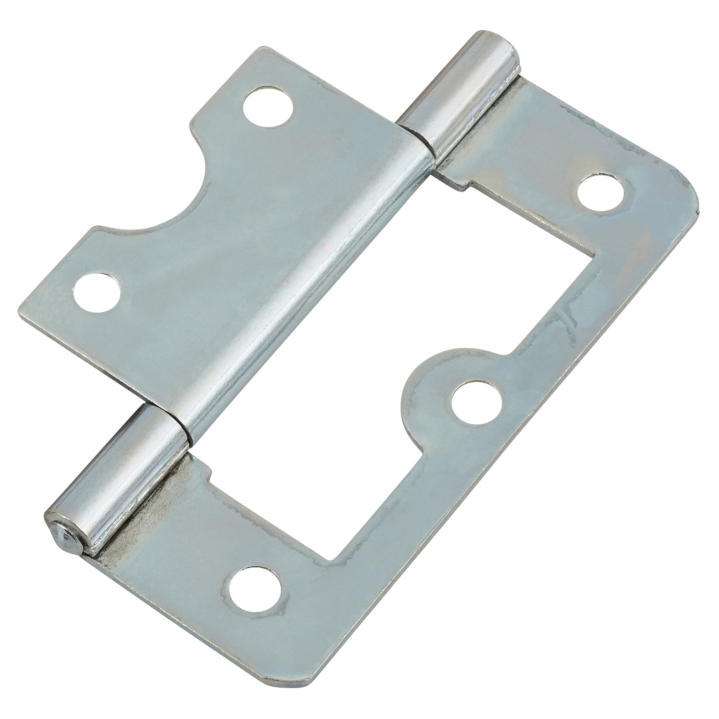 Flush Cabinet Hinge - 60 x 38 x 1mm - Zinc Plated - Pack of 10 Pairs - view 2