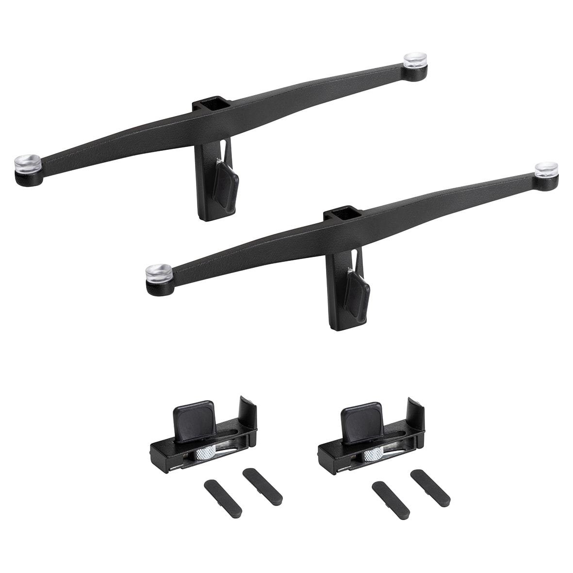 Zero Glass Shelf Bracket - 200mm Length - Black - Pair - view 2