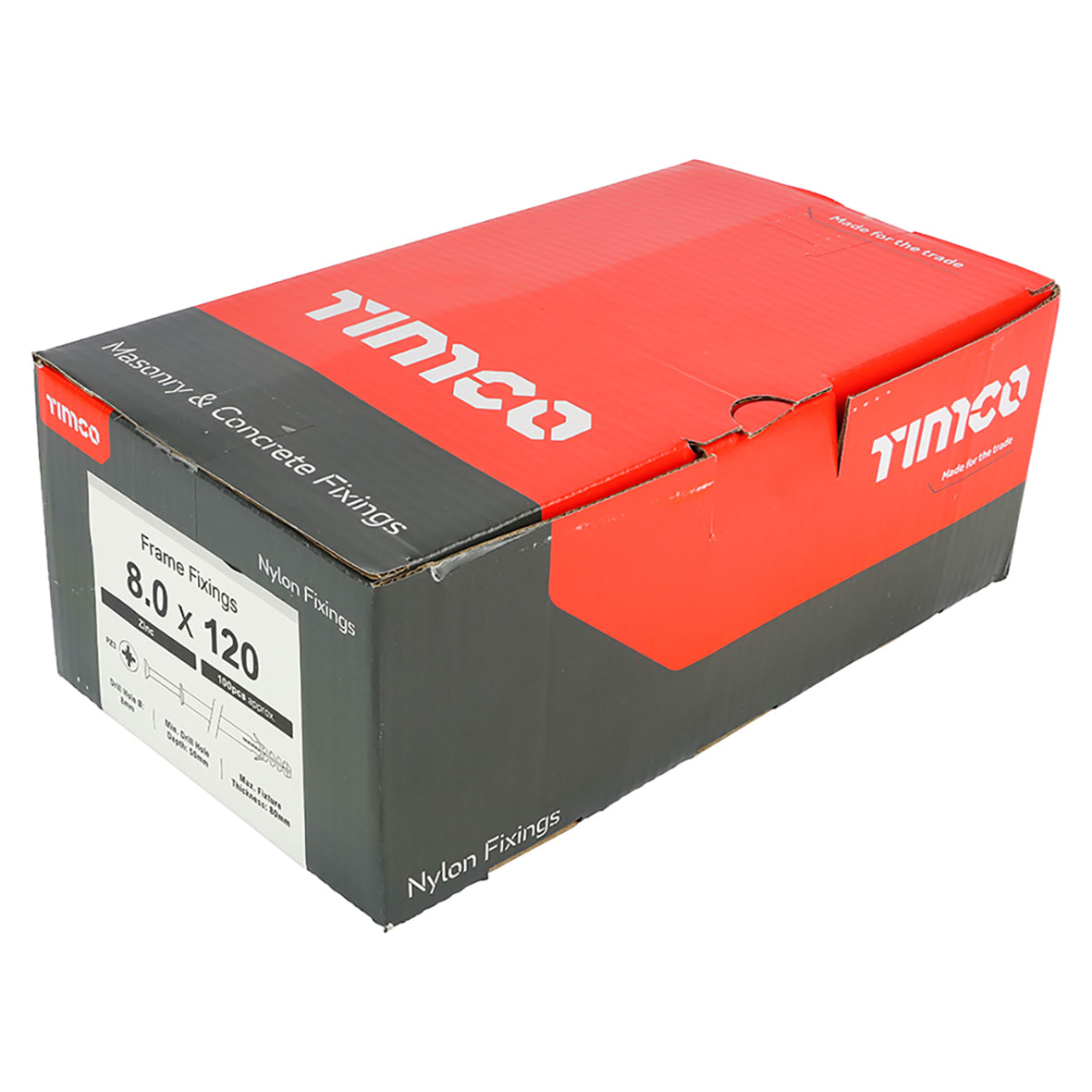 Screw Type Frame Fixing - 8 x 120mm - Pack of 100 - view 2