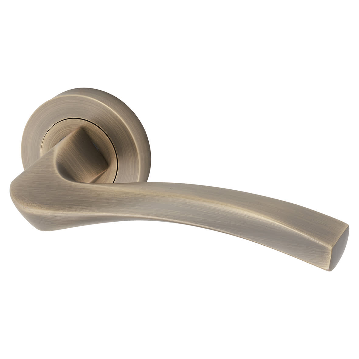 Brass Antique Brass Latch Door Handles on Rose Ultimate Door Pack - Sines Range - view 2