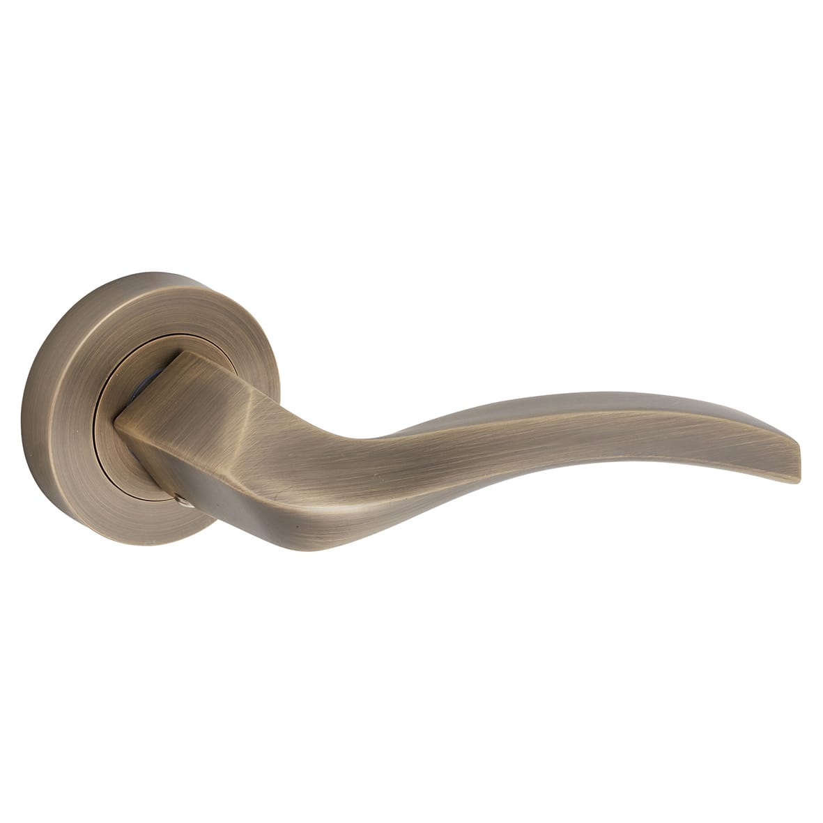 Brass Antique Brass Latch Door Handles on Rose Ultimate Door Pack - Sines Range - view 3
