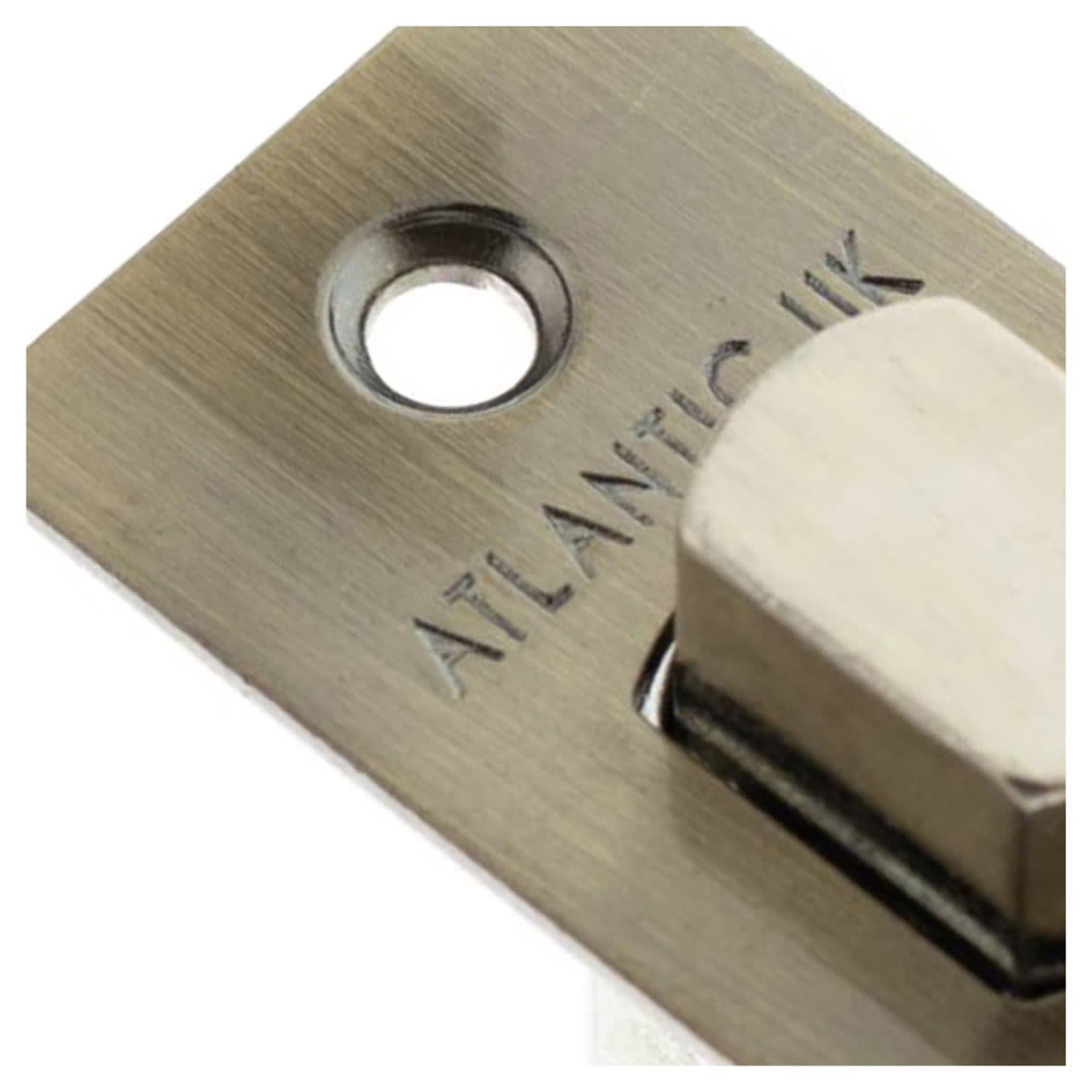 5mm Tubular Bathroom Deadbolt - 80mm Case - 60mm Backset - Square - Antique Brass - view 4